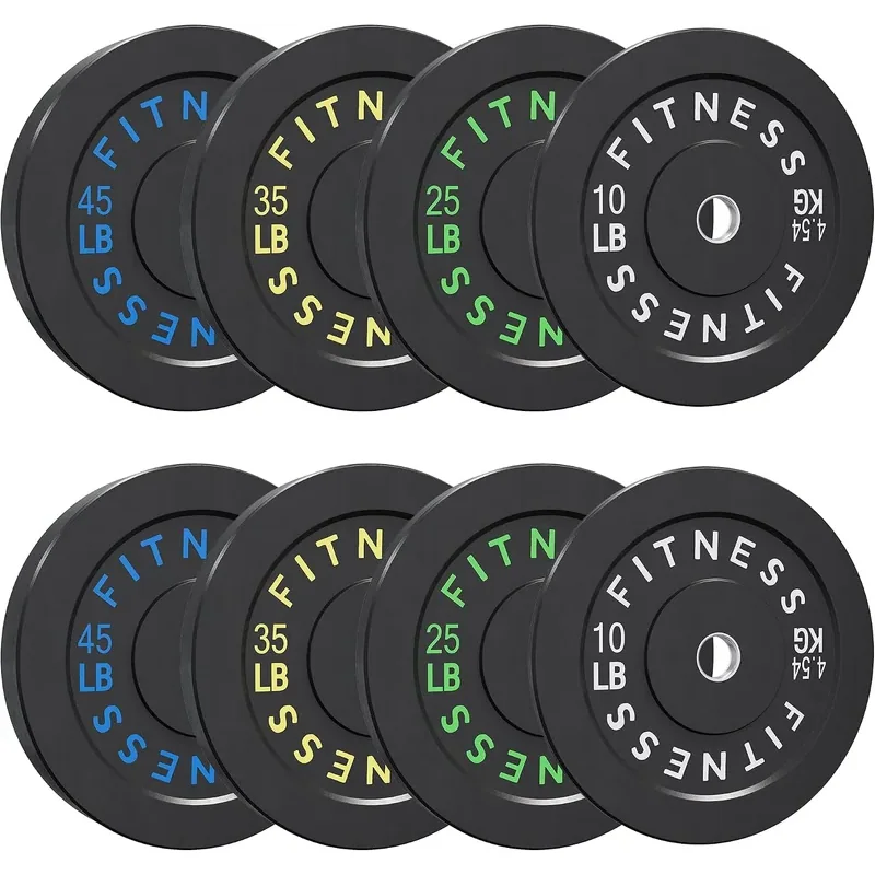HULKFIT Olympic Bumper Plate Sets, 230 lb · Black