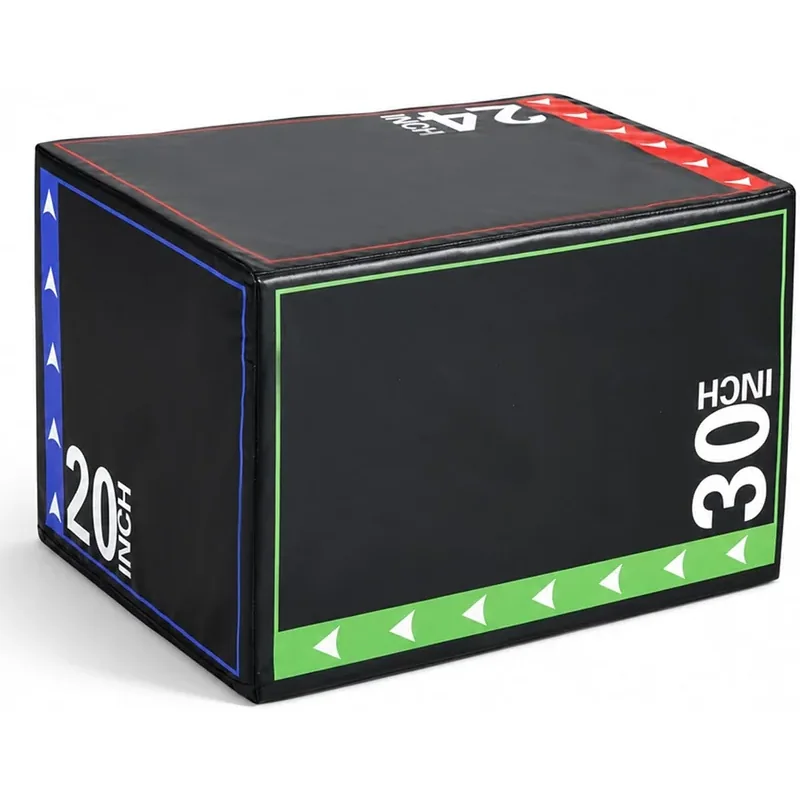 HULKFIT 3-in-1 Foam Plyo Box, 20" x 24" x 30" · Black/Color