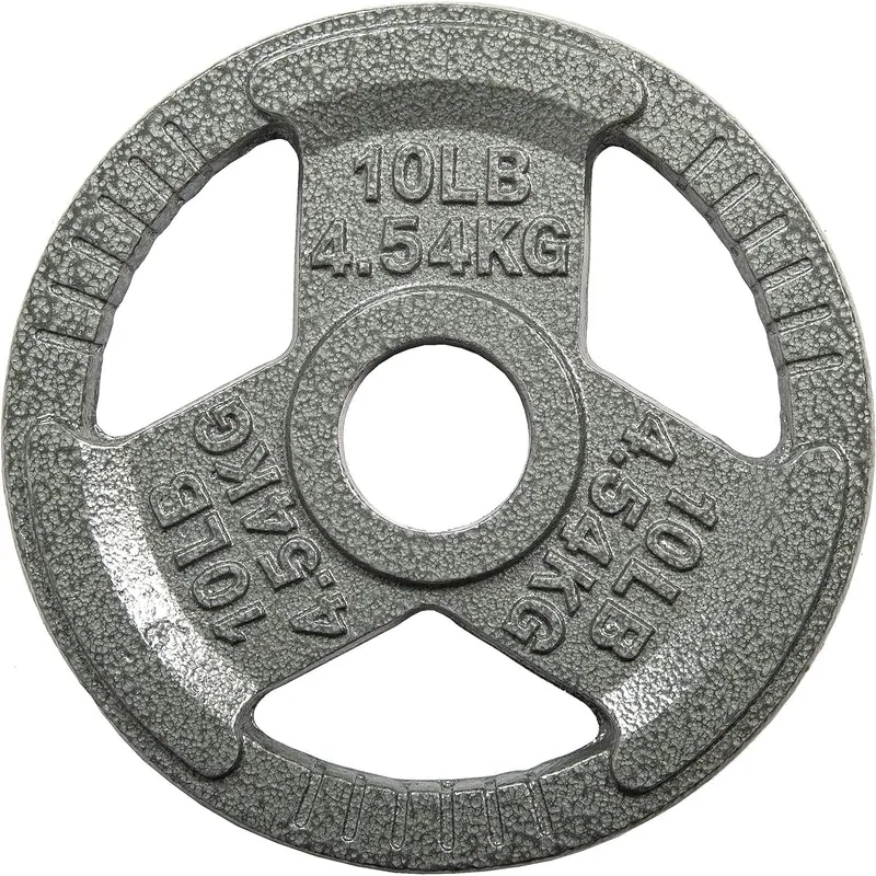HULKFIT Cast Iron Weight Plates, 10 lb single, 2 in bore