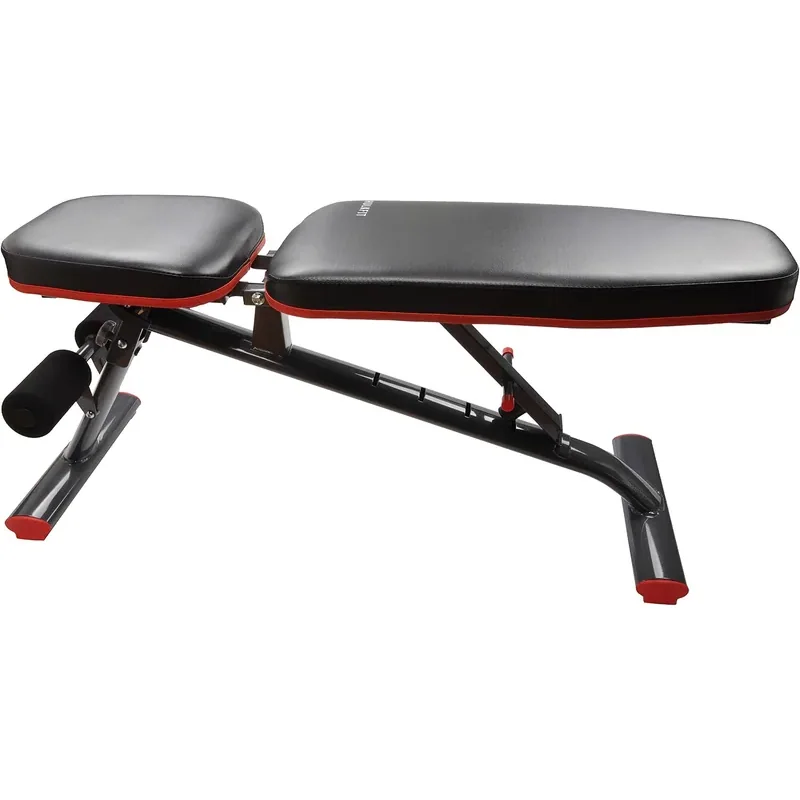 HULKFIT Adjustable Folding Utility Bench, 120 x 81 x 31.5 inch · Black