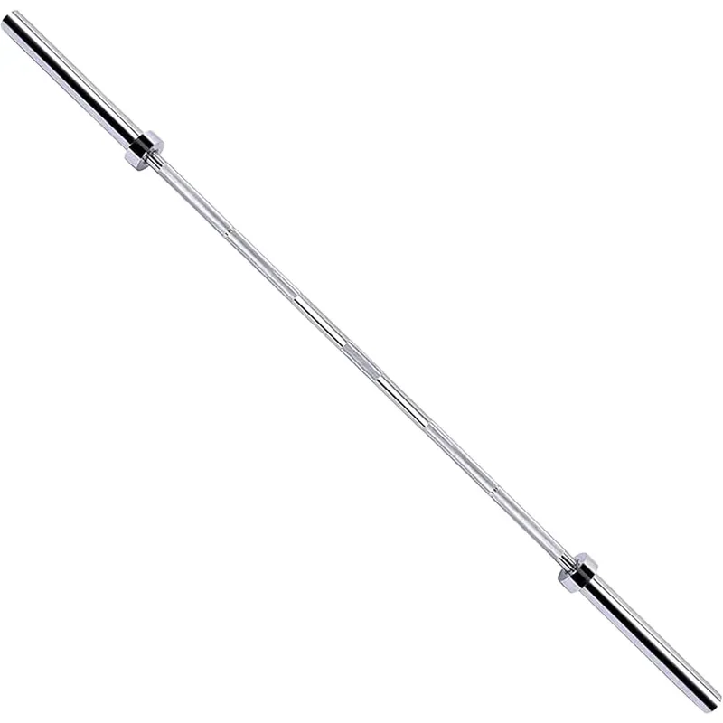 HULKFIT 6 ft Olympic Barbell with Collars, 6 Feet · Chrome