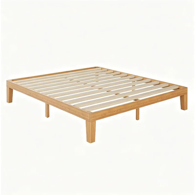 HULKFIT Solid Wood Platform Bed Frame